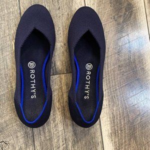Maritime Navy Round Toe Rothys 8.5